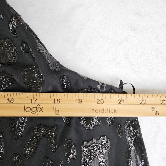 AQUA Black Leopard Print Halter Top Women’s XL Holiday Date Blouse Evening Party - Picture 10 of 10